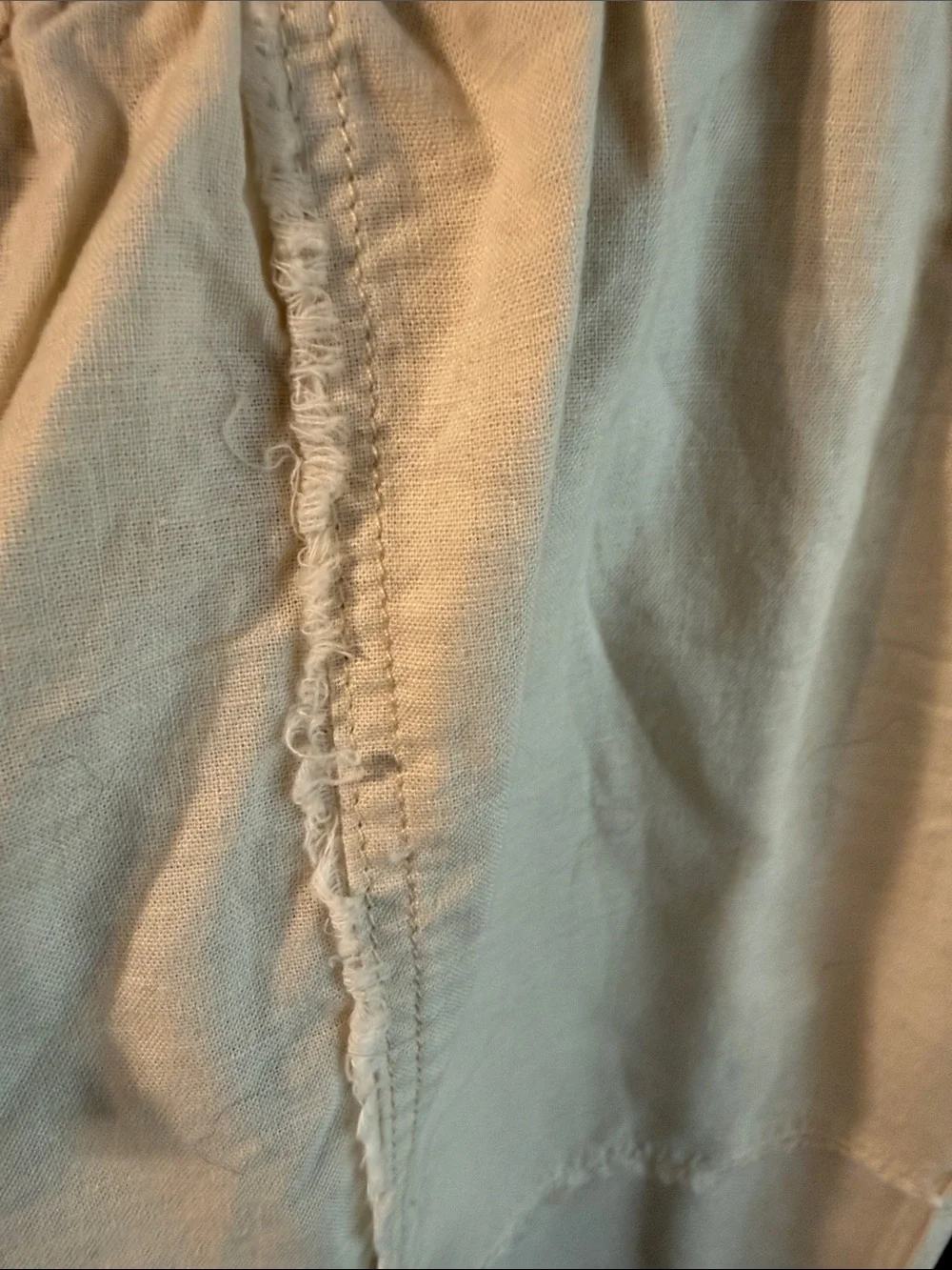 H&M Cream Wide Leg Drawstring Pants